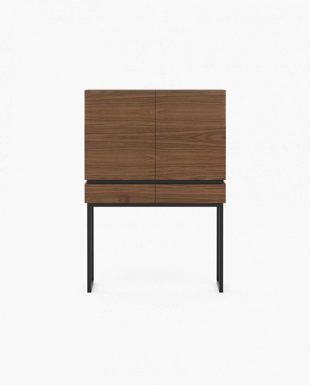 Laskasas CANNES Bar Cabinet Walnut Veneer Matte - Araco Interiors