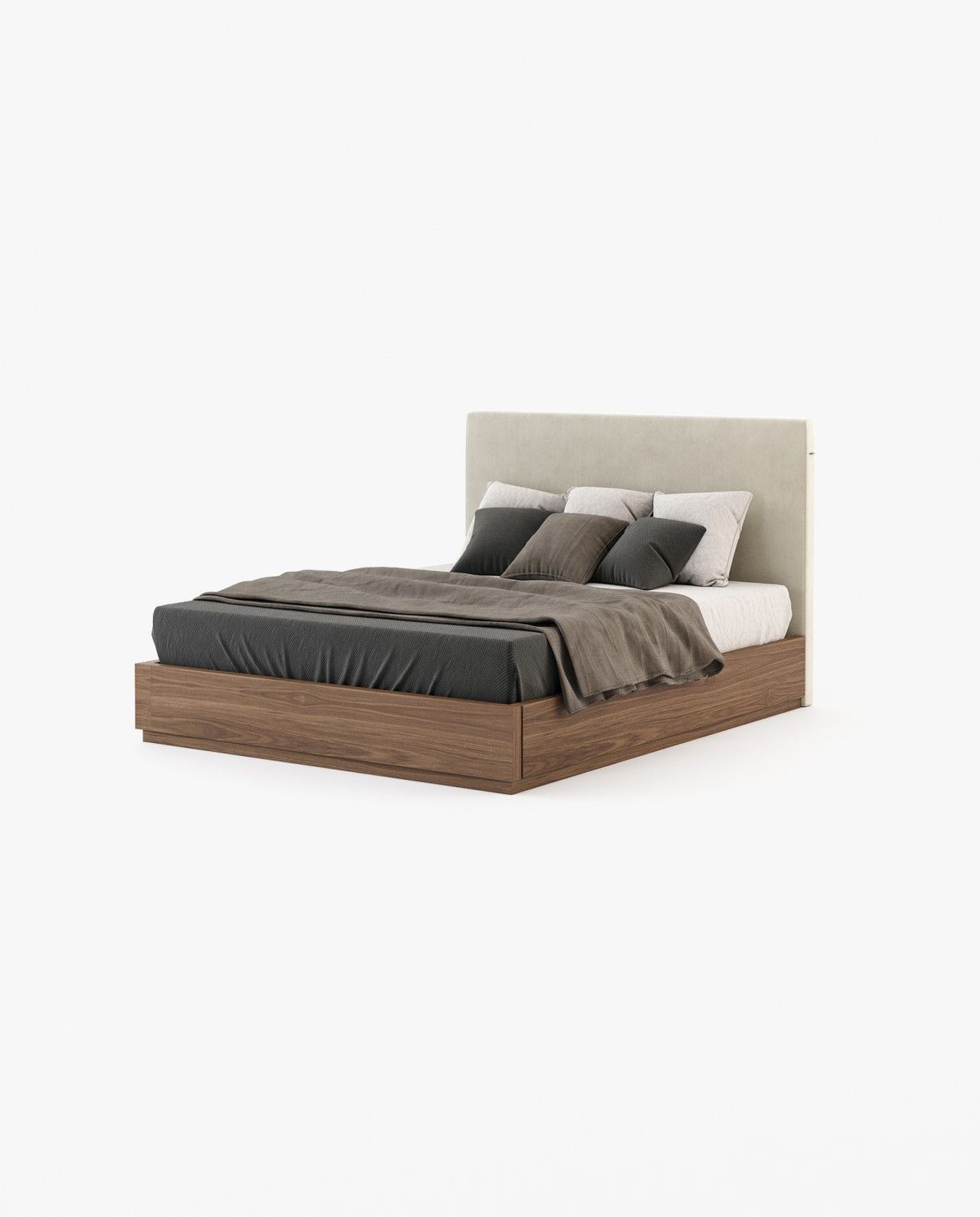Laskasas CANTÃO Bed & Headboard Vienna Cream - Araco Interiors