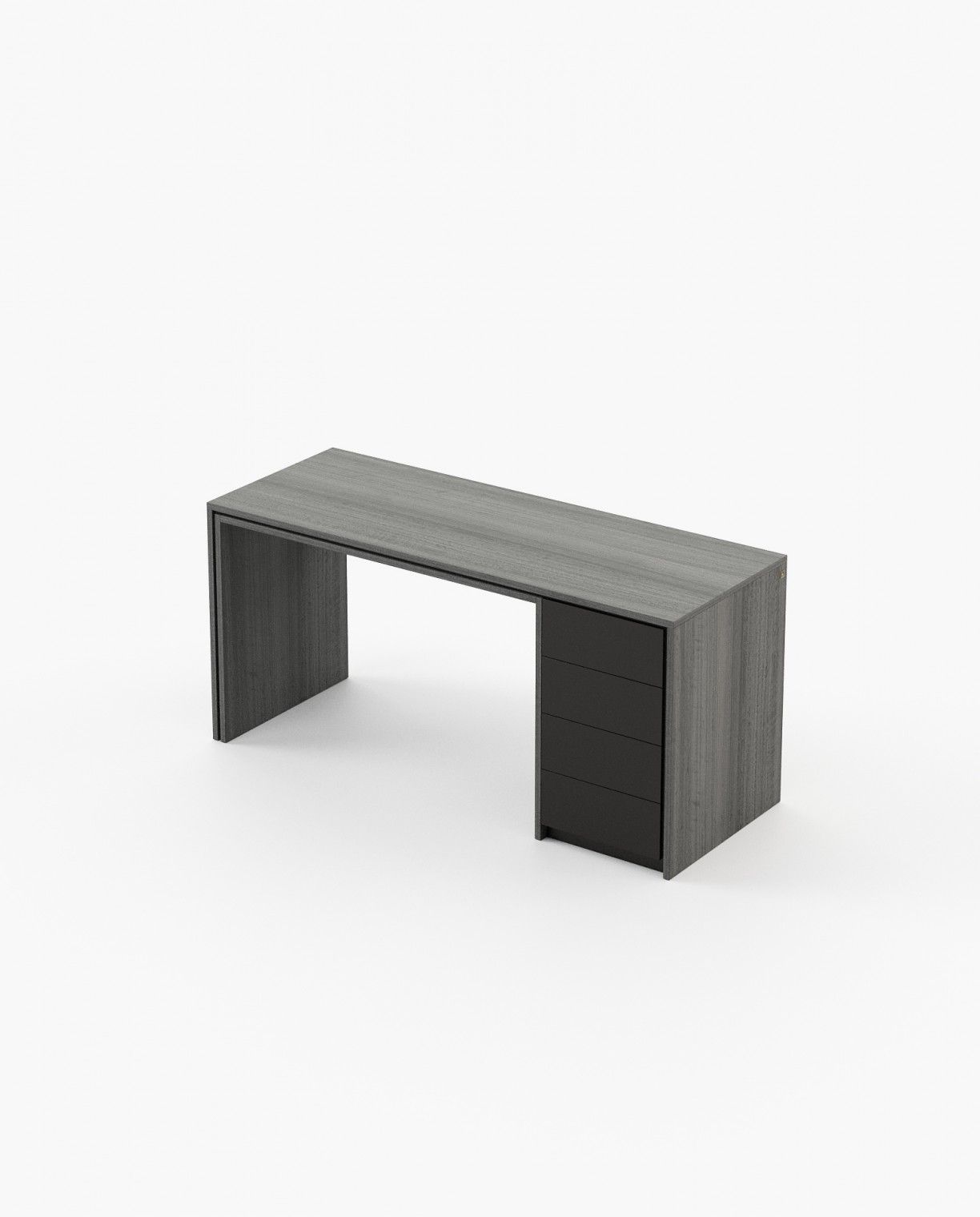 Laskasas CAPE Desk Grey Eucalyptus Veneer Matte - Araco Interiors