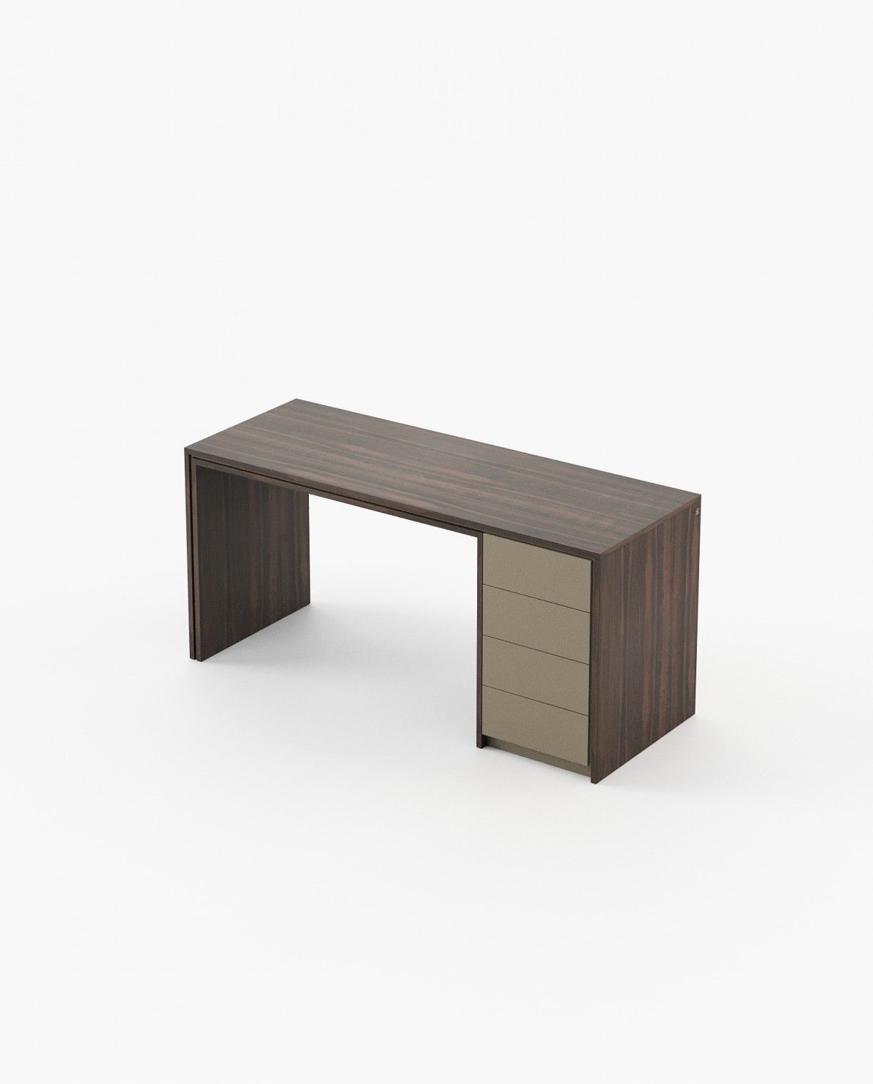 Laskasas CAPE Desk Smoked Eucalyptus Veneer Matte - Araco Interiors