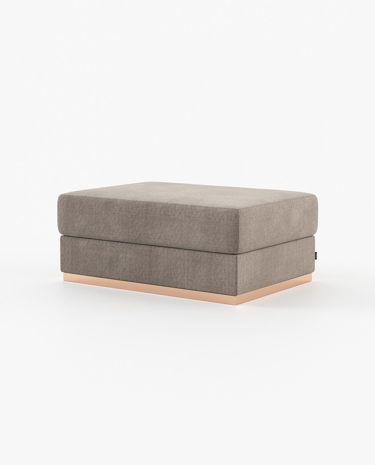 Laskasas CHARLIE Footstool & Pouf Xangai Taupe - Araco Interiors