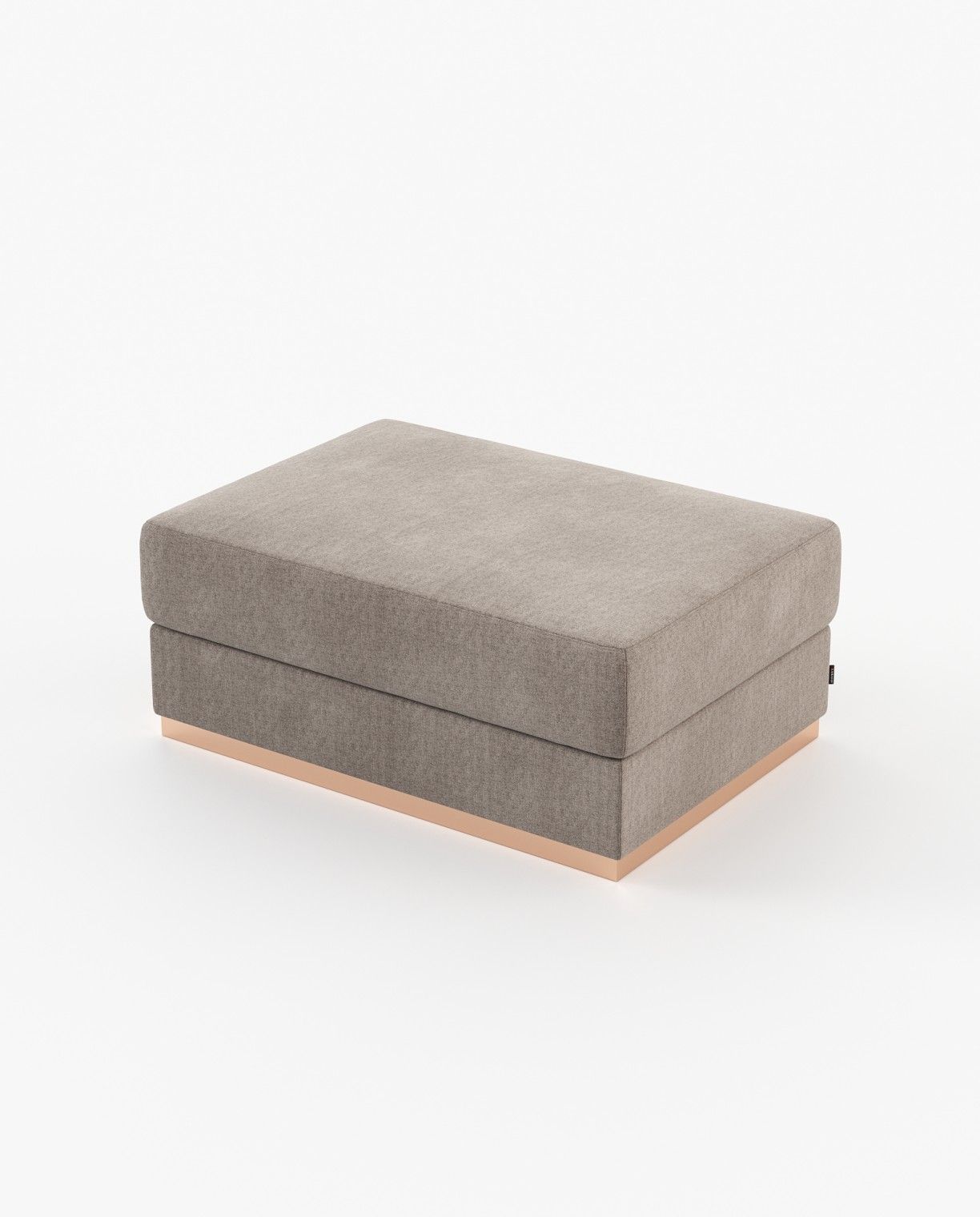 Laskasas CHARLIE Footstool & Pouf Xangai Taupe - Araco Interiors