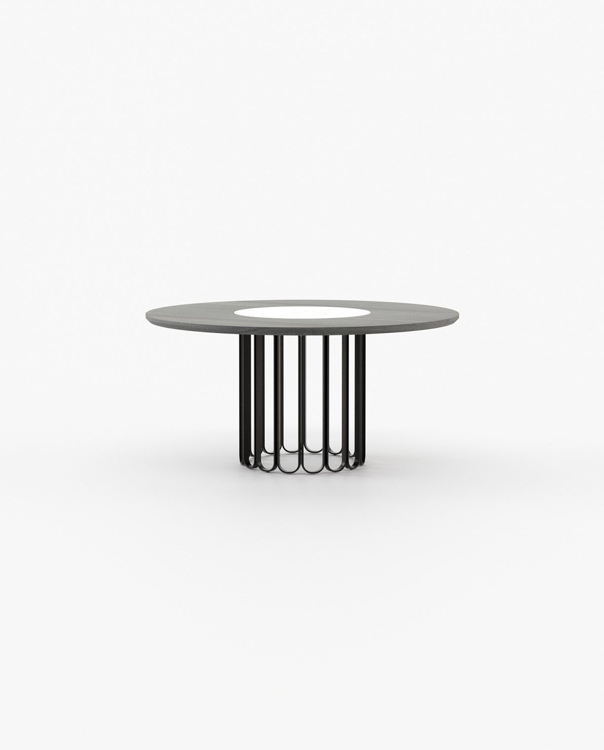 Laskasas CHERYL Dining & Bar Table Grey Eucalyptus Veneer Matte - Araco Interiors