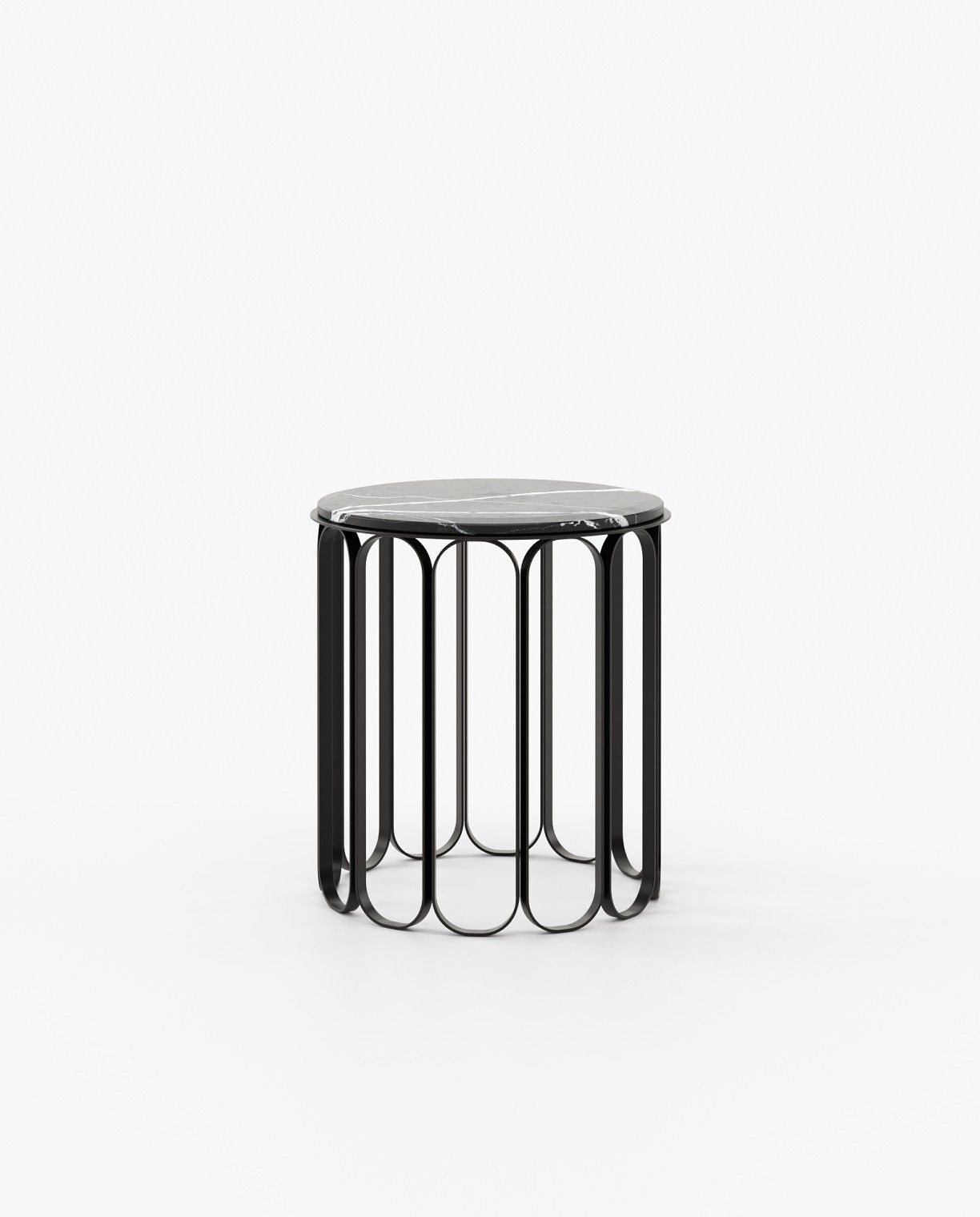 Laskasas CHERYL Nest & Side Table Nero Marquina Polished Marble - Araco Interiors
