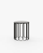 Laskasas CHERYL Nest & Side Table Nero Marquina Polished Marble - Araco Interiors
