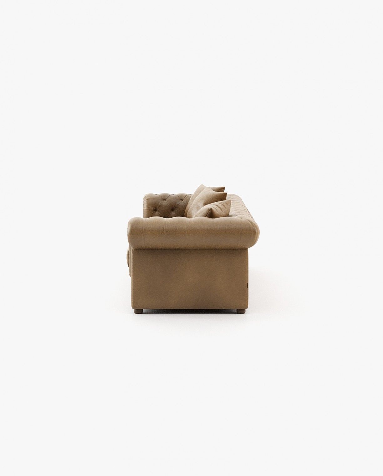 Laskasas CHESTER 3 seater Sofa Seoul Camel Leather - Araco Interiors