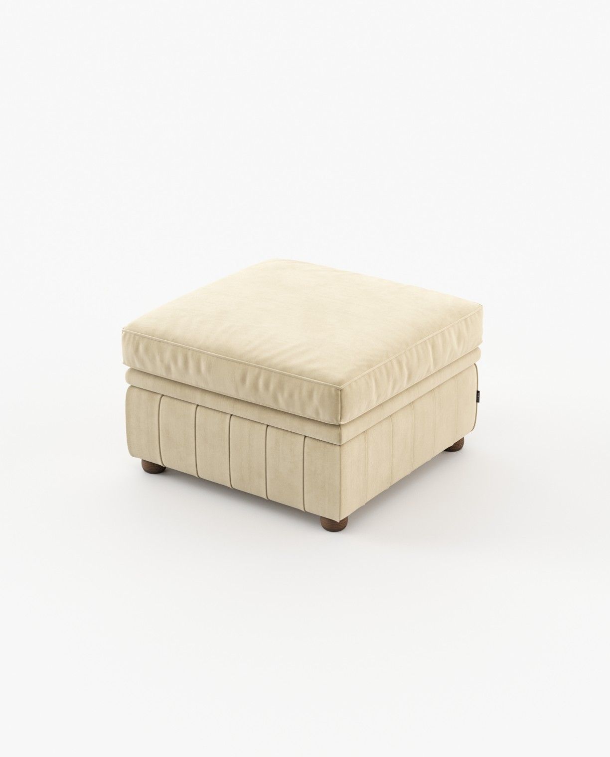 Laskasas CHESTER Footstool & Pouf Vienna Beige - Araco Interiors