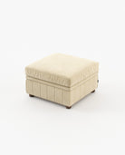 Laskasas CHESTER Footstool & Pouf Vienna Beige - Araco Interiors
