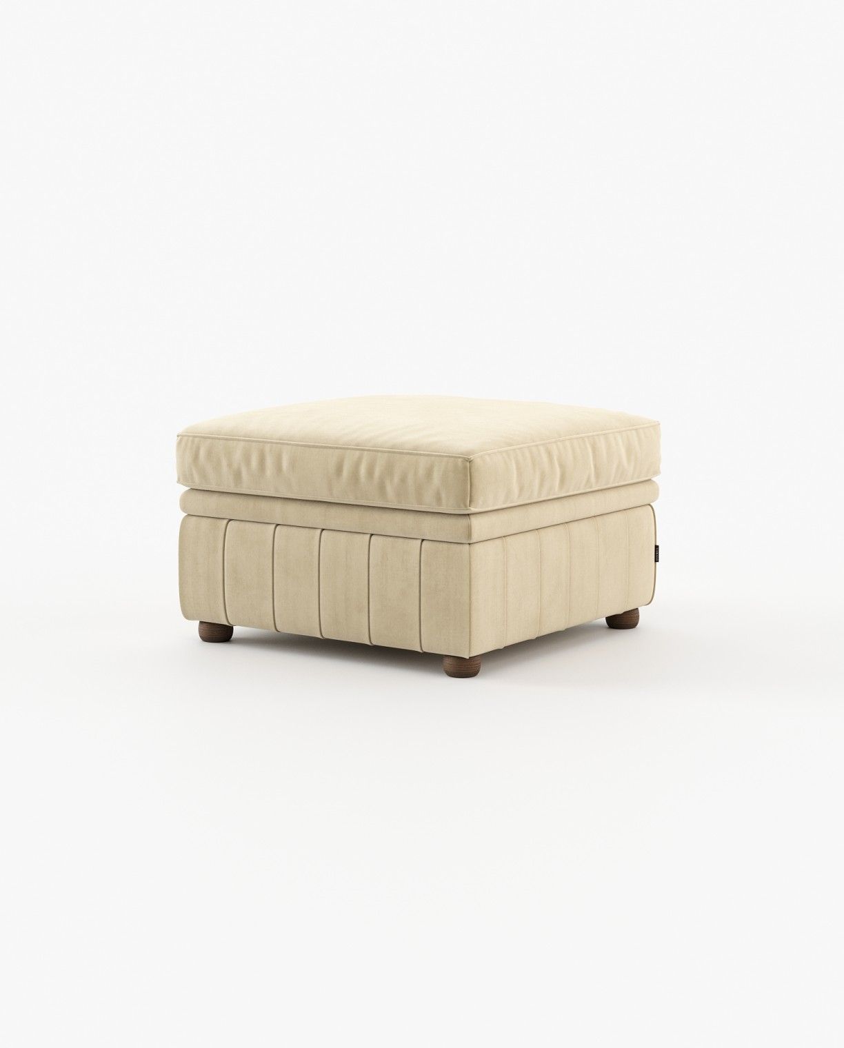 Laskasas CHESTER Footstool & Pouf Vienna Beige - Araco Interiors