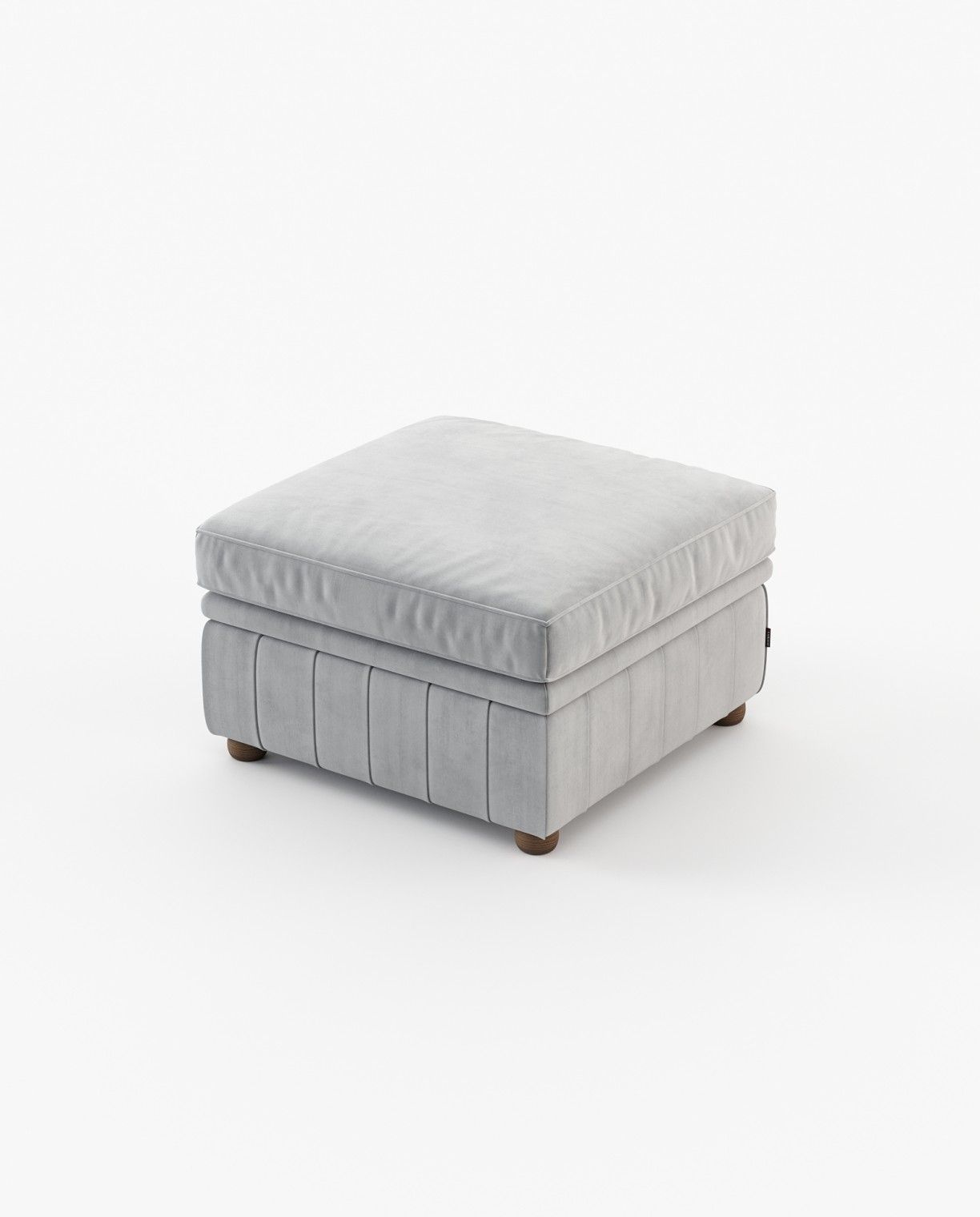 Laskasas CHESTER Footstool & Pouf Vienna Light Grey - Araco Interiors