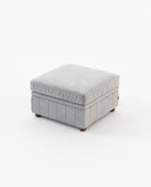 Laskasas CHESTER Footstool & Pouf Vienna Light Grey - Araco Interiors
