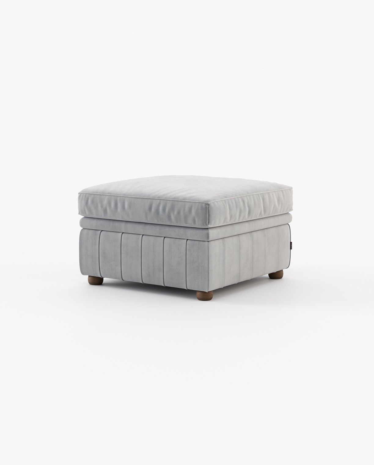 Laskasas CHESTER Footstool & Pouf Vienna Light Grey - Araco Interiors