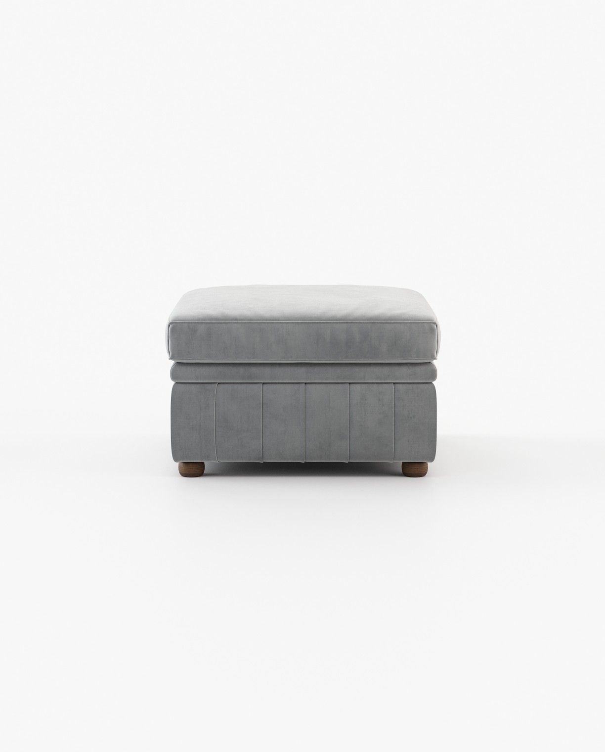 Laskasas CHESTER Footstool & Pouf Vienna Light Grey - Araco Interiors