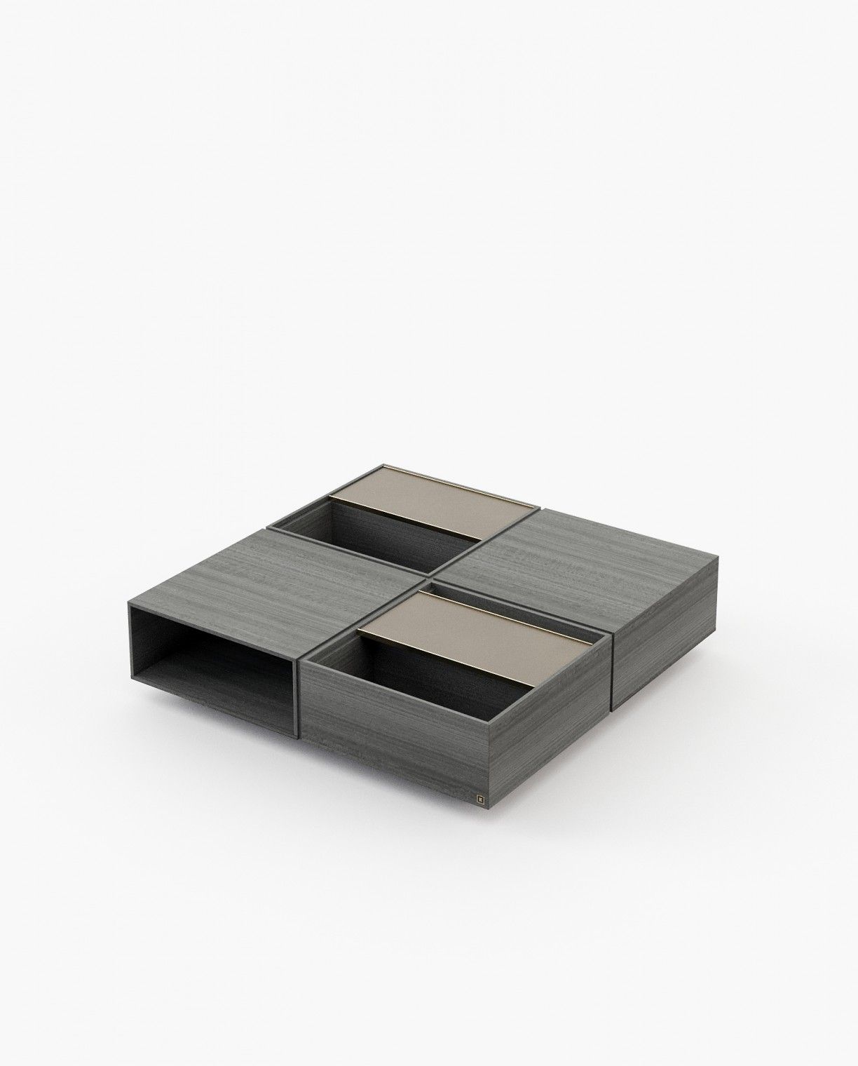 Laskasas CHIOS Coffee Table Grey Eucalyptus Veneer Matte - Araco Interiors