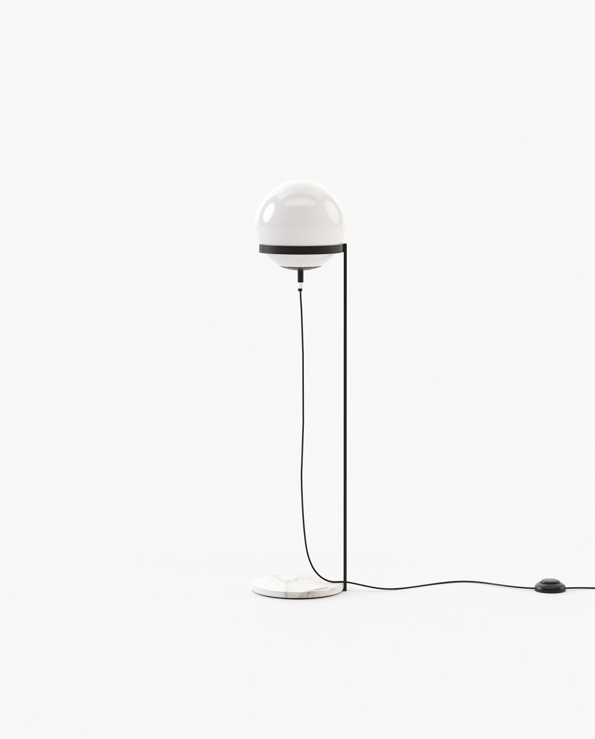 Laskasas CLARKE Floor Lamp Carrara Marble - Araco Interiors