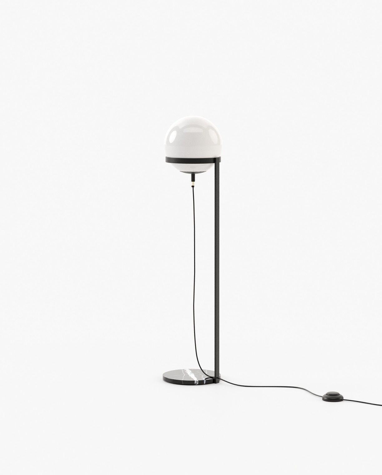 Laskasas CLARKE Floor Lamp Nero Marquina Polished Marble - Araco Interiors