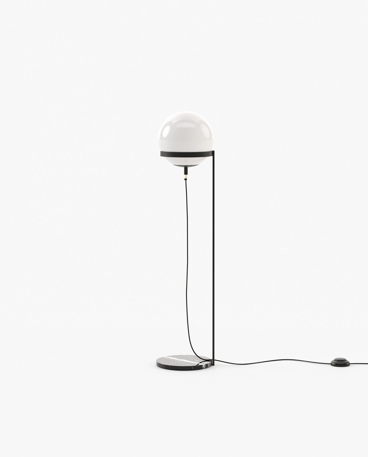 Laskasas CLARKE Floor Lamp Nero Marquina Polished Marble - Araco Interiors