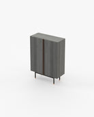 Laskasas CUBA Bar Cabinet Grey Eucalyptus Veneer Matte - Araco Interiors