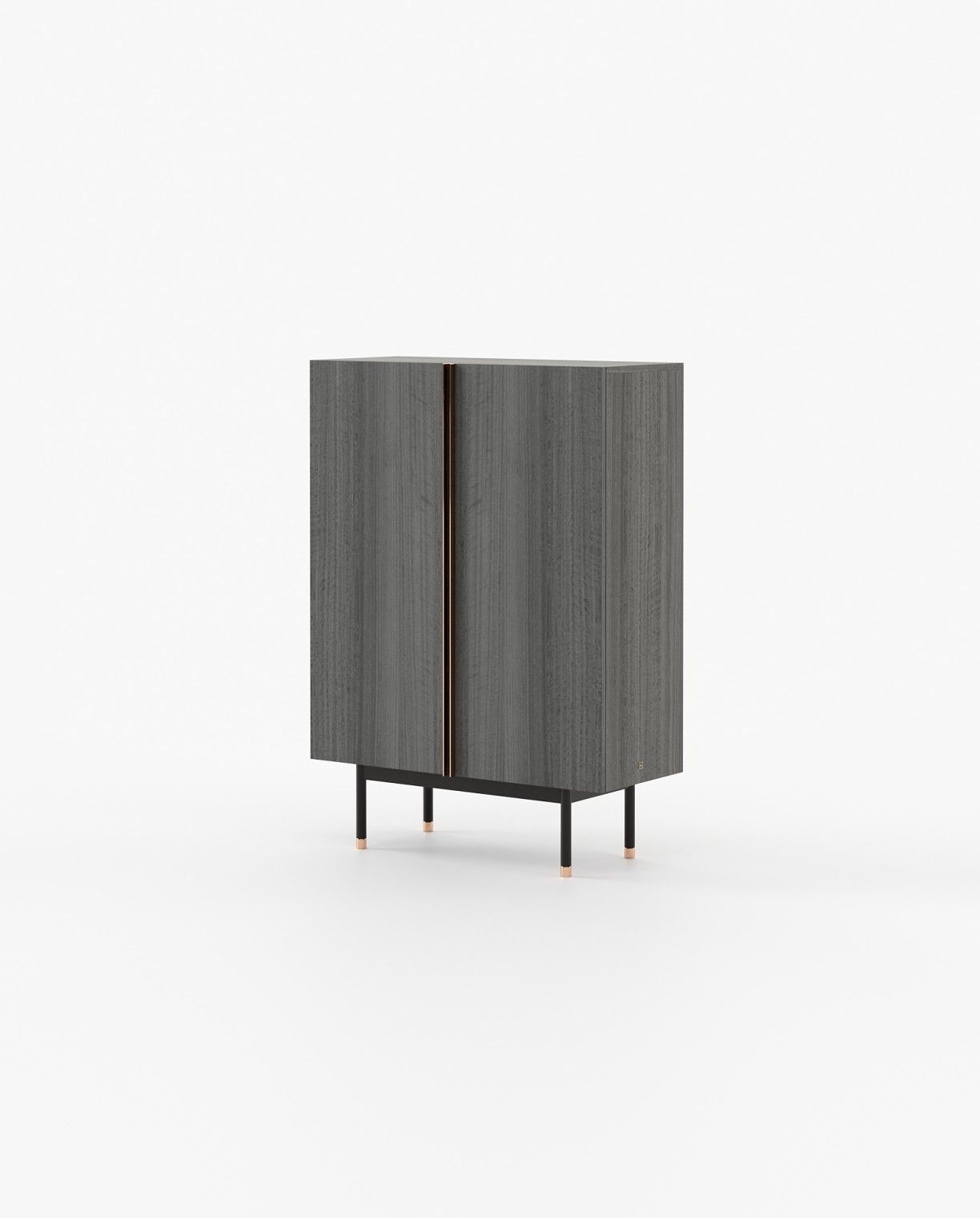 Laskasas CUBA Bar Cabinet Grey Eucalyptus Veneer Matte - Araco Interiors