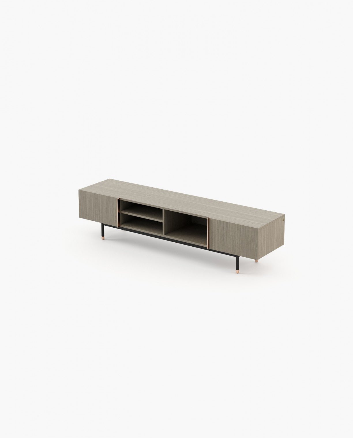 Laskasas CUBA Media Unit Aged Oak Veneer Matte - Araco Interiors