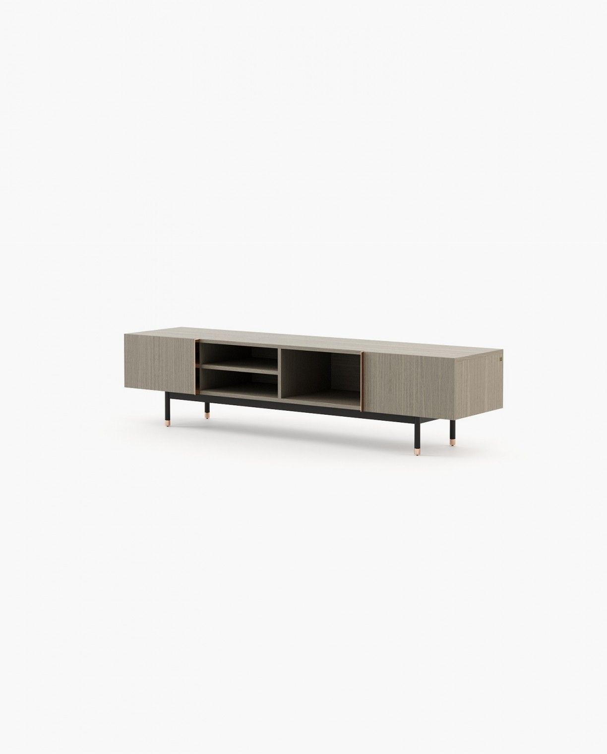 Laskasas CUBA Media Unit Aged Oak Veneer Matte - Araco Interiors