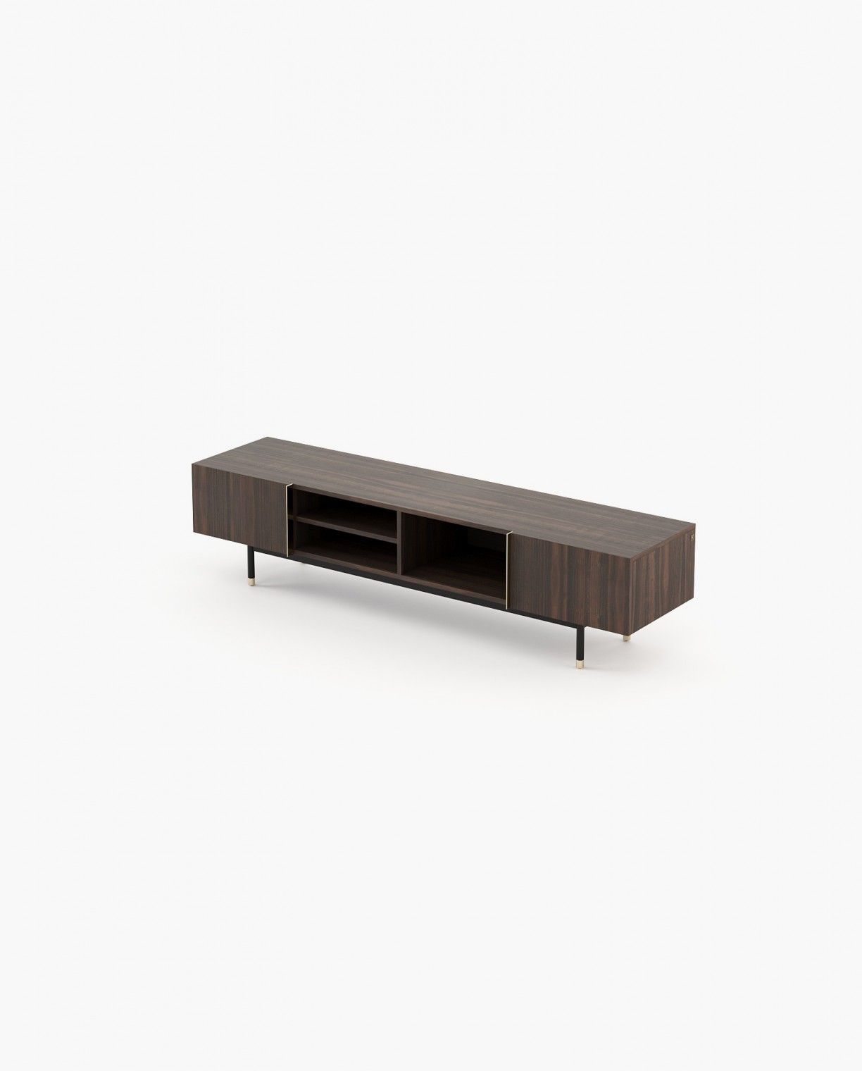 Laskasas CUBA Media Unit Smoked Eucalyptus Veneer Matte - Araco Interiors