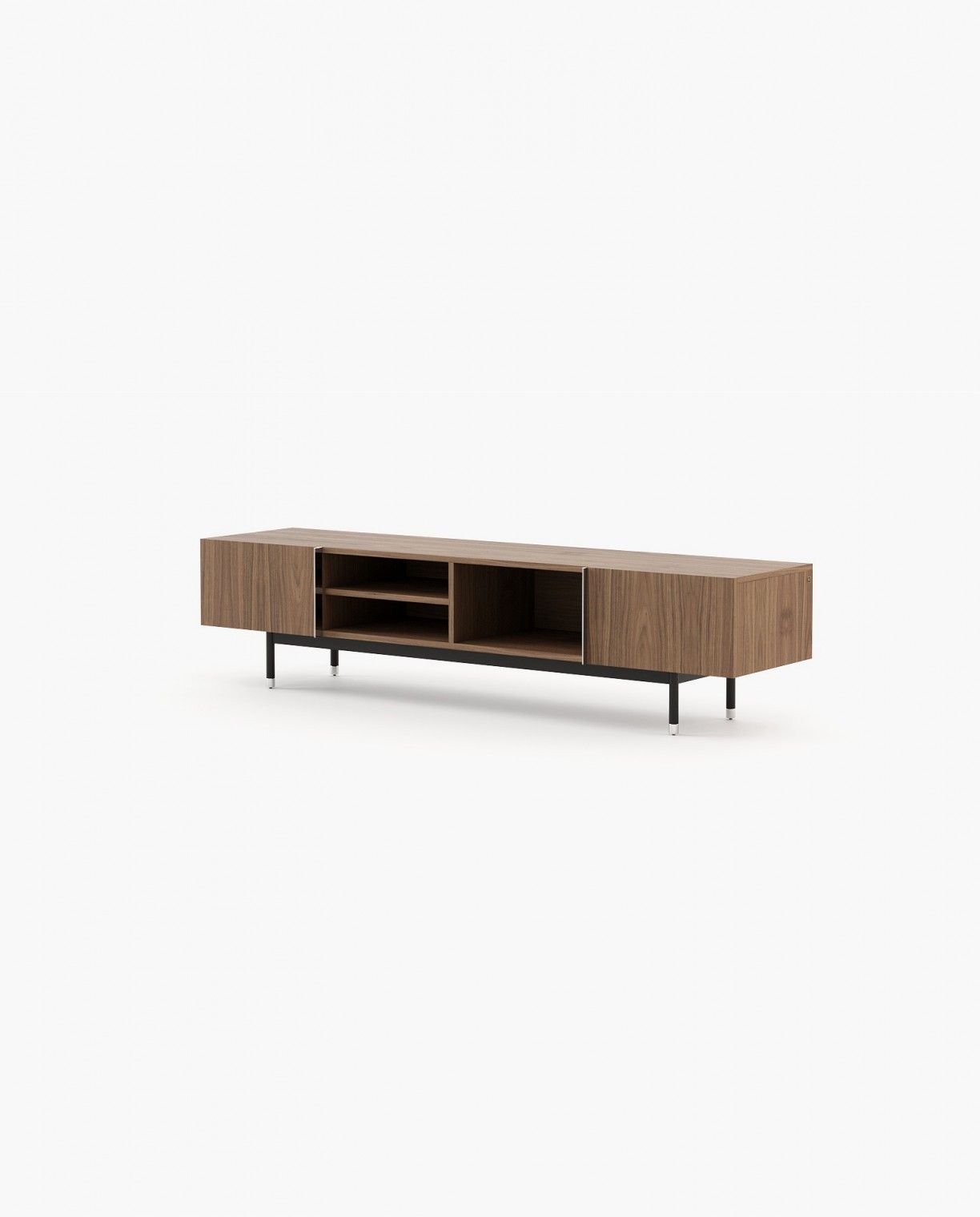 Laskasas CUBA Media Unit Walnut Veneer Matte - Araco Interiors