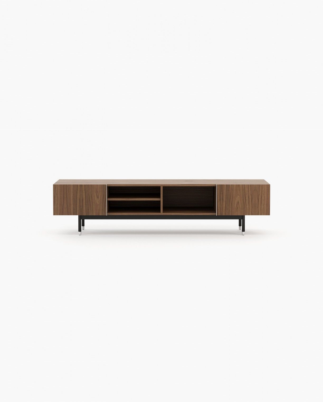 Laskasas CUBA Media Unit Walnut Veneer Matte - Araco Interiors