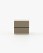 Laskasas DAKAR Bedside Cabinet & Table Beige Grey Lacquer Matte - Araco Interiors