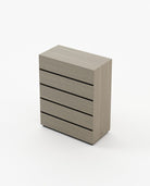 Laskasas DAKAR Tallboy Chest of Drawers Aged Oak Veneer Matte - Araco Interiors