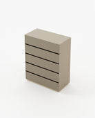 Laskasas DAKAR Tallboy Chest of Drawers Beige Grey Lacquer Matte - Araco Interiors