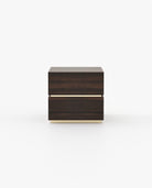 Laskasas DAKOTA Bedside Cabinet & Table Smoked Eucalyptus Veneer Matte - Araco Interiors