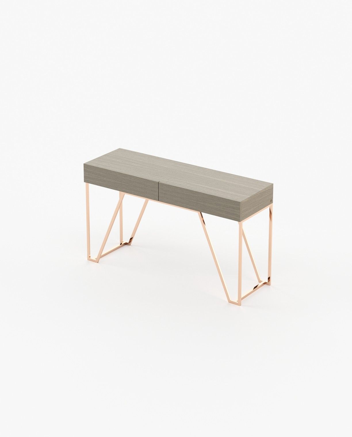 Laskasas DALLAS Console Table Aged Oak Veneer Matte - Araco Interiors
