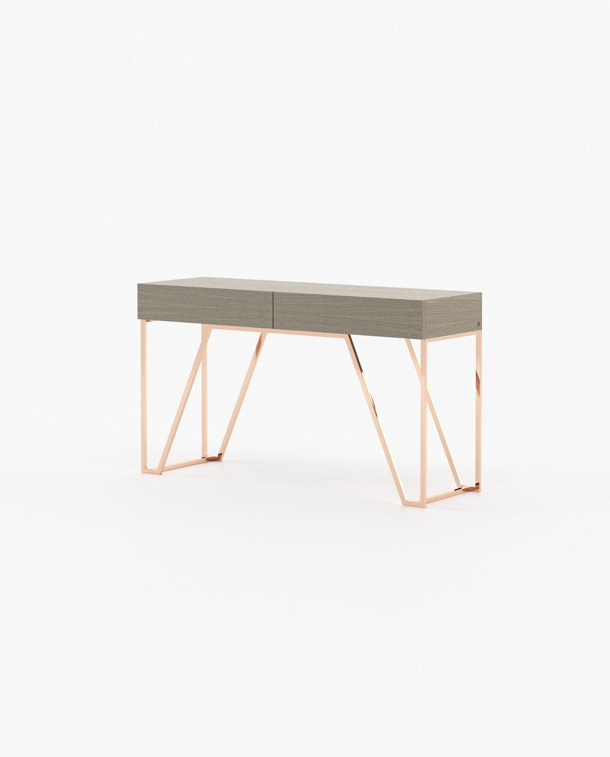 Laskasas DALLAS Console Table Aged Oak Veneer Matte - Araco Interiors