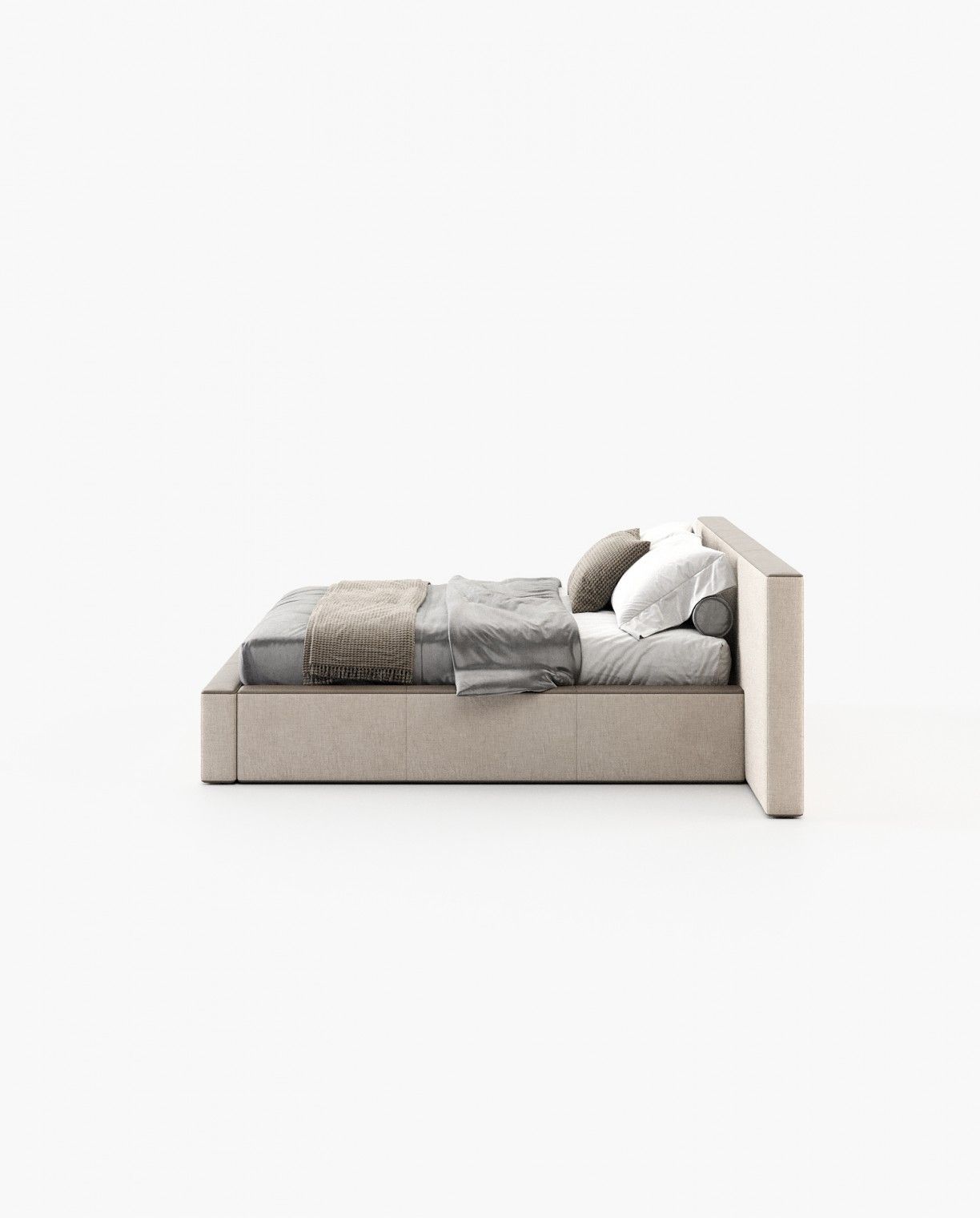 Laskasas DANGAR Bed & Headboard Xangai White - Araco Interiors