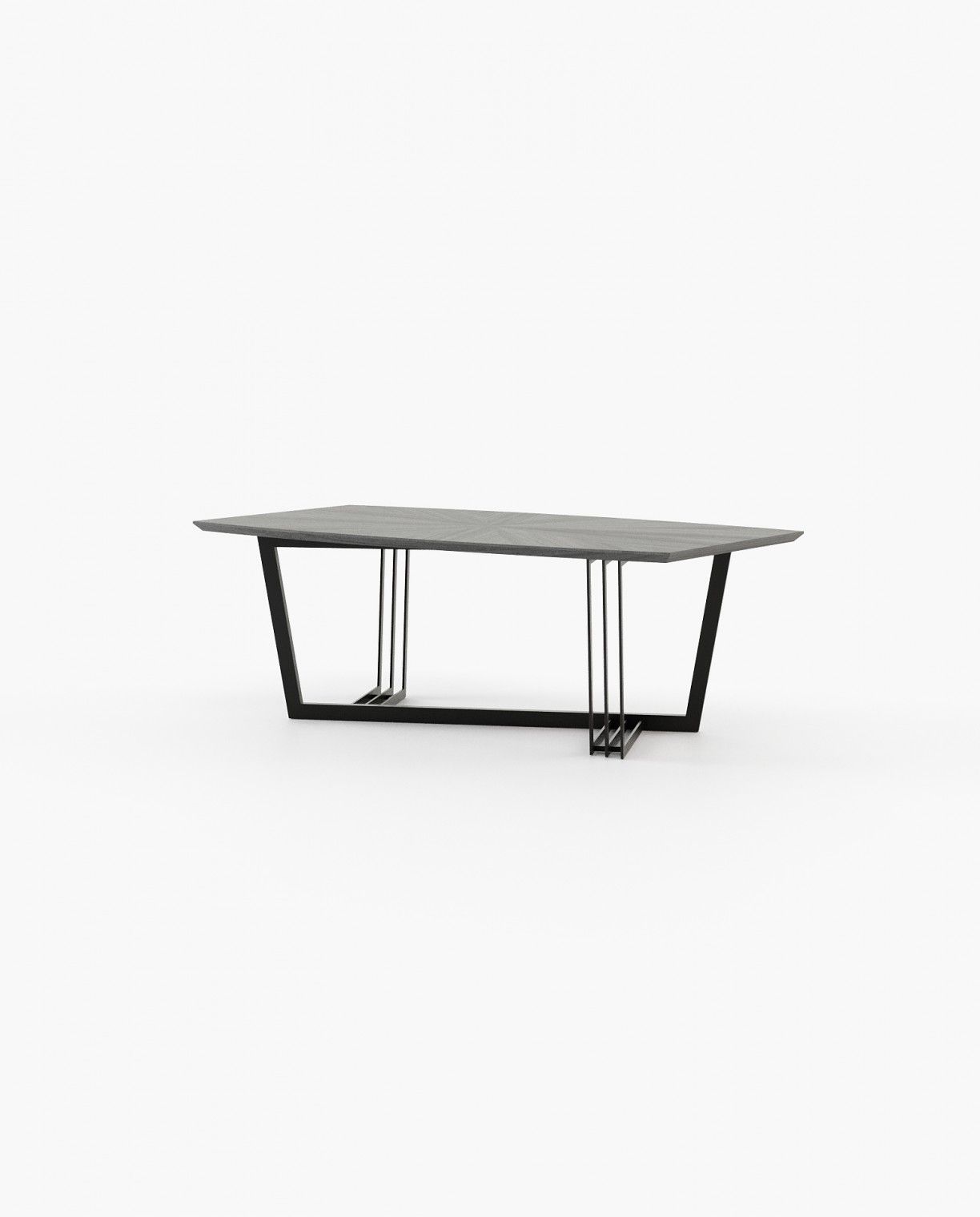 Laskasas D'ARC Dining & Bar Table Grey Eucalyptus Veneer Matte - Araco Interiors