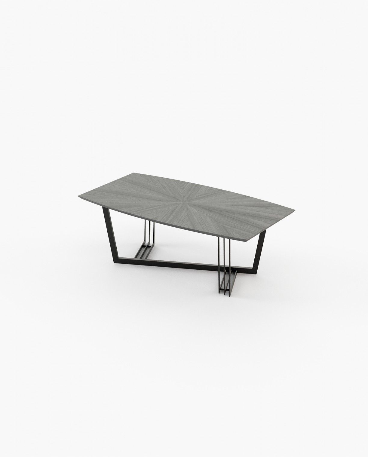 Laskasas D'ARC Dining & Bar Table Grey Eucalyptus Veneer Matte - Araco Interiors