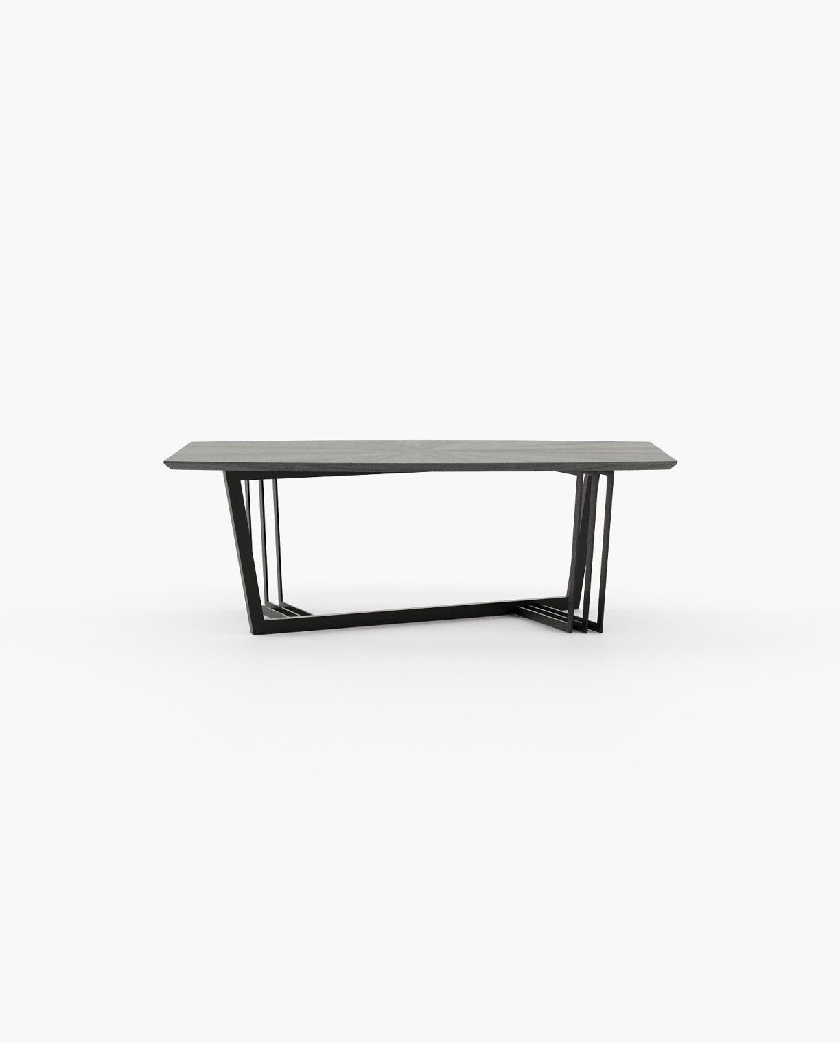 Laskasas D'ARC Dining & Bar Table Grey Eucalyptus Veneer Matte - Araco Interiors