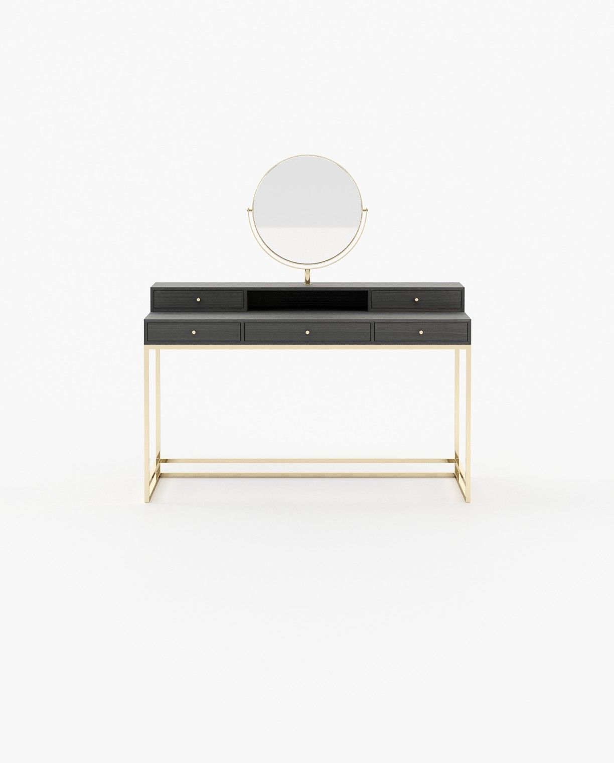 Laskasas D'ARC Dressing Table Grey Eucalyptus Veneer Matte - Araco Interiors