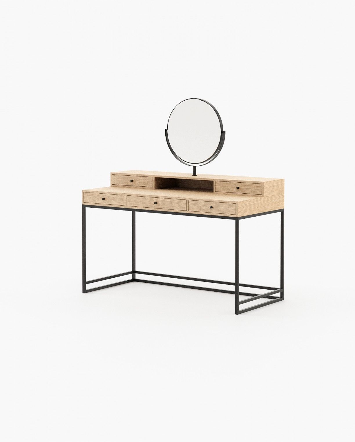 Laskasas D'ARC Dressing Table Oak Veneer Matte - Araco Interiors