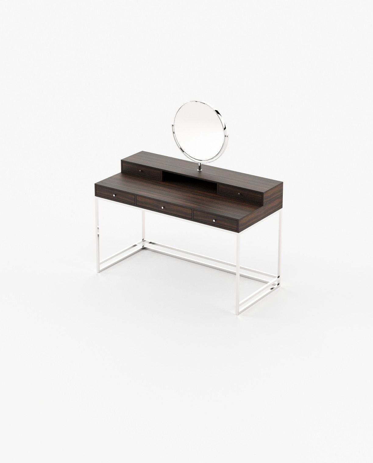 Laskasas D'ARC Dressing Table Smoked Eucalyptus Veneer Matte - Araco Interiors