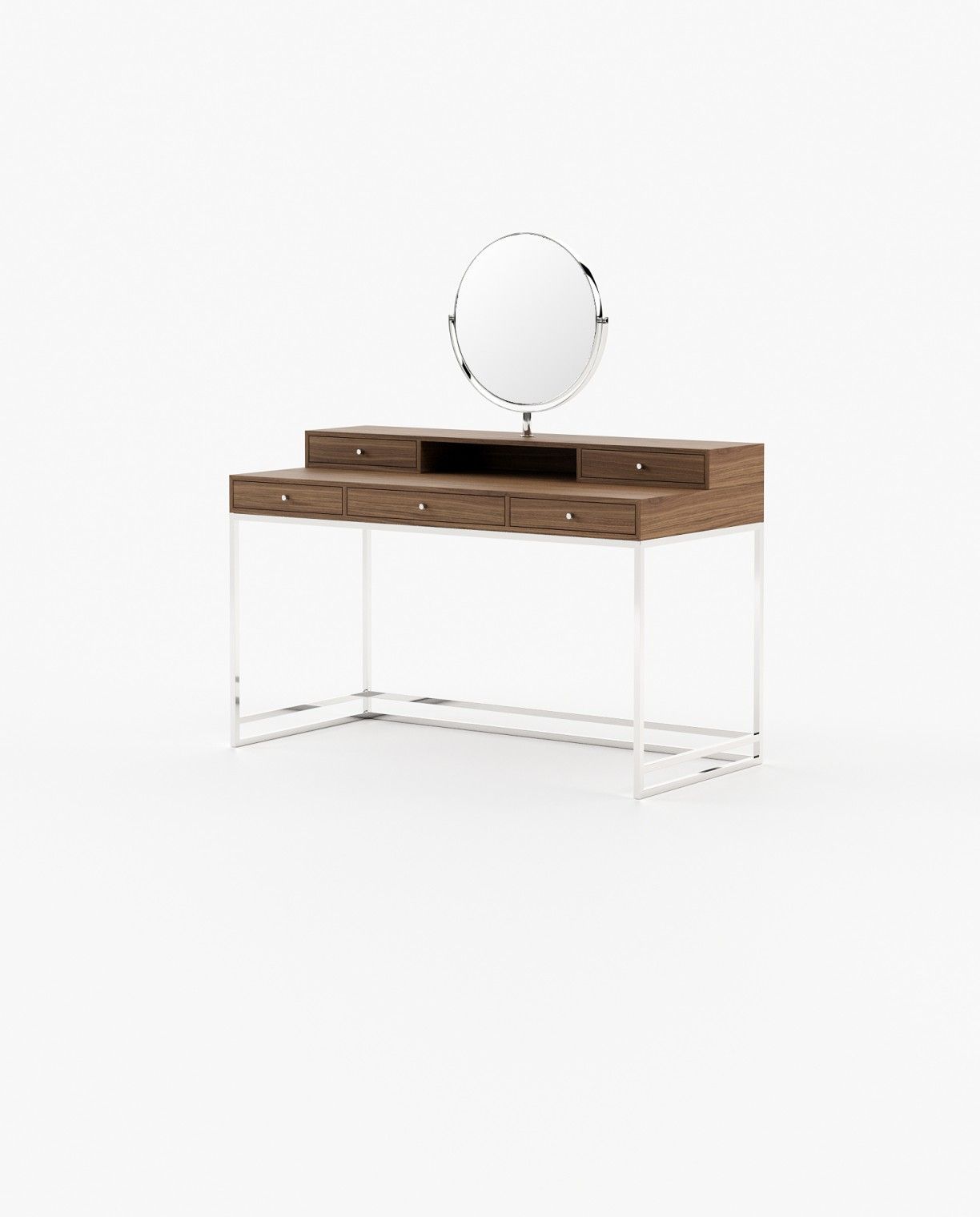 Laskasas D'ARC Dressing Table Walnut Veneer Matte - Araco Interiors