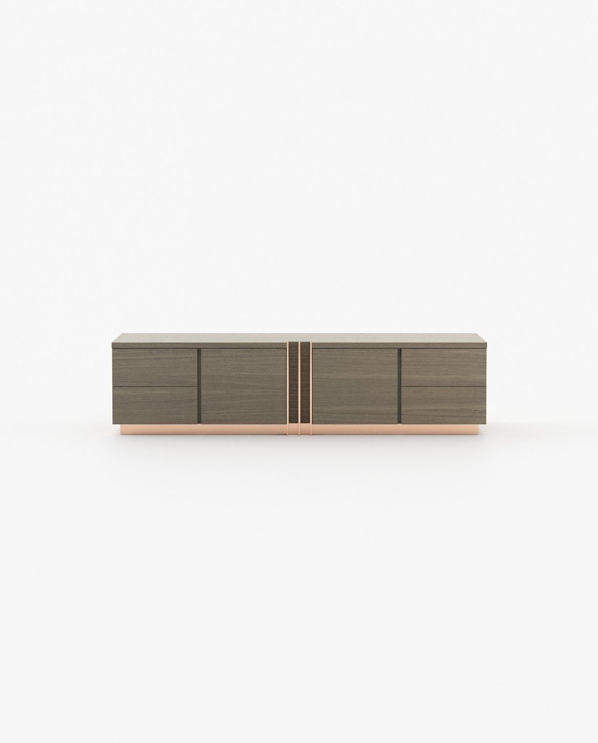 Laskasas D'ARC Media Unit Aged Oak Veneer Matte - Araco Interiors