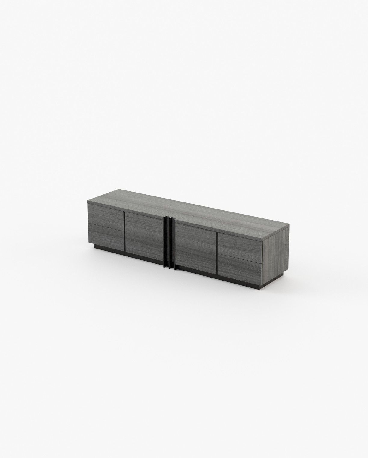 Laskasas D'ARC Media Unit Grey Eucalyptus Veneer Matte - Araco Interiors
