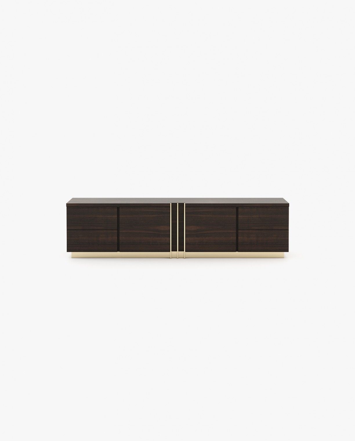 Laskasas D'ARC Media Unit Smoked Eucalyptus Veneer Matte - Araco Interiors