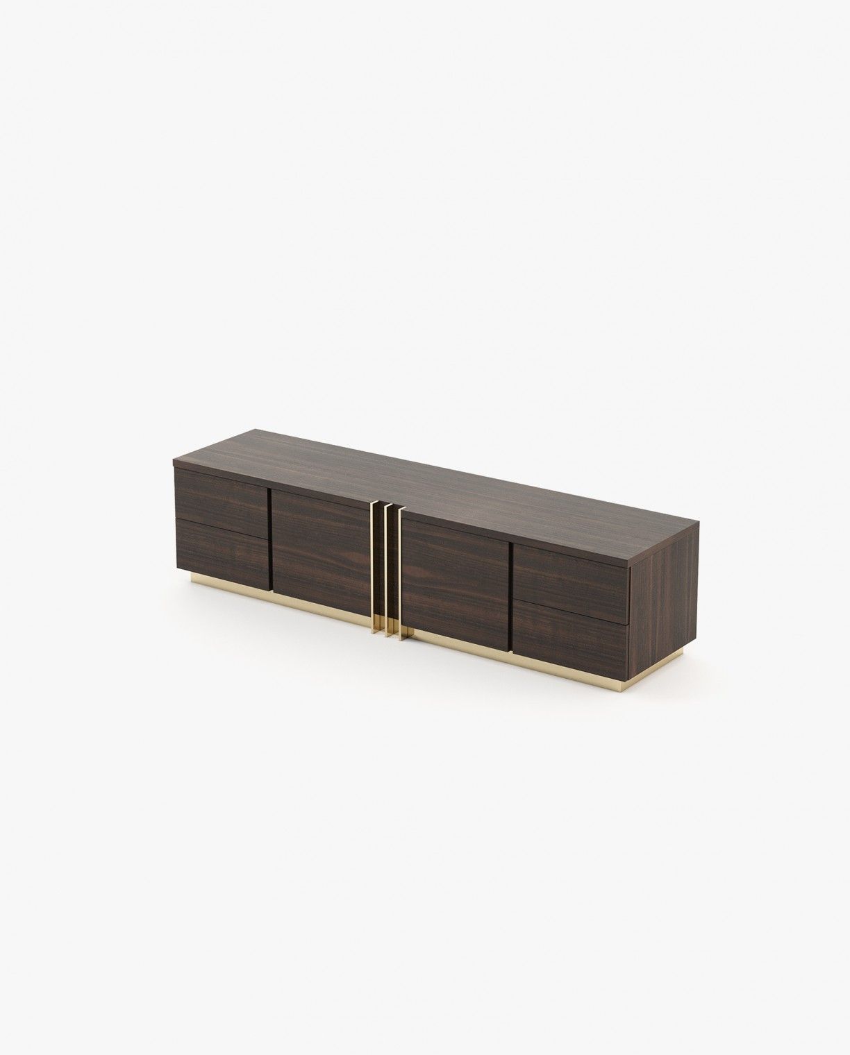 Laskasas D'ARC Media Unit Smoked Eucalyptus Veneer Matte - Araco Interiors