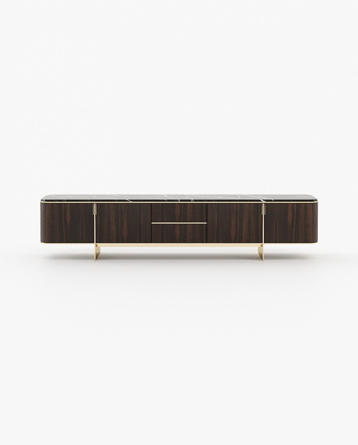 Laskasas DEAN Media Unit Smoked Eucalyptus Veneer Matte - Araco Interiors
