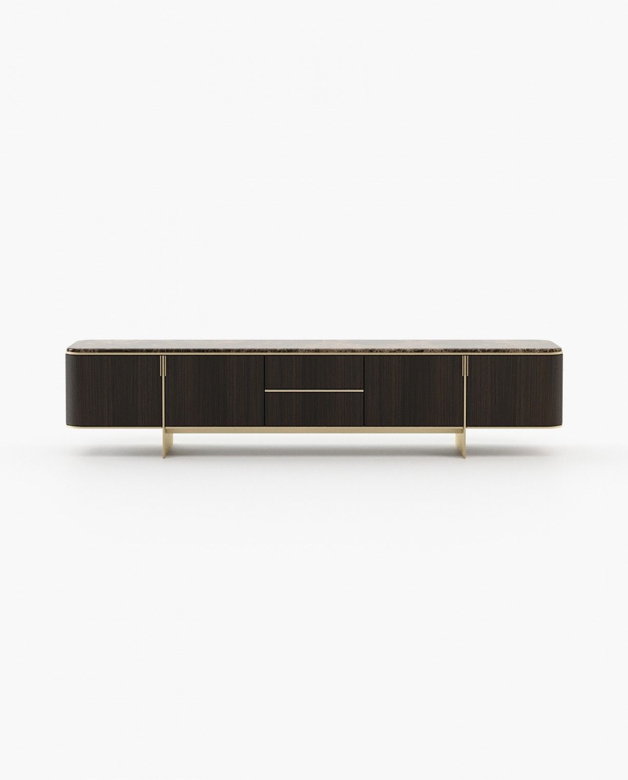 Laskasas DEAN Media Unit Smoked Oak Veneer Matte - Araco Interiors