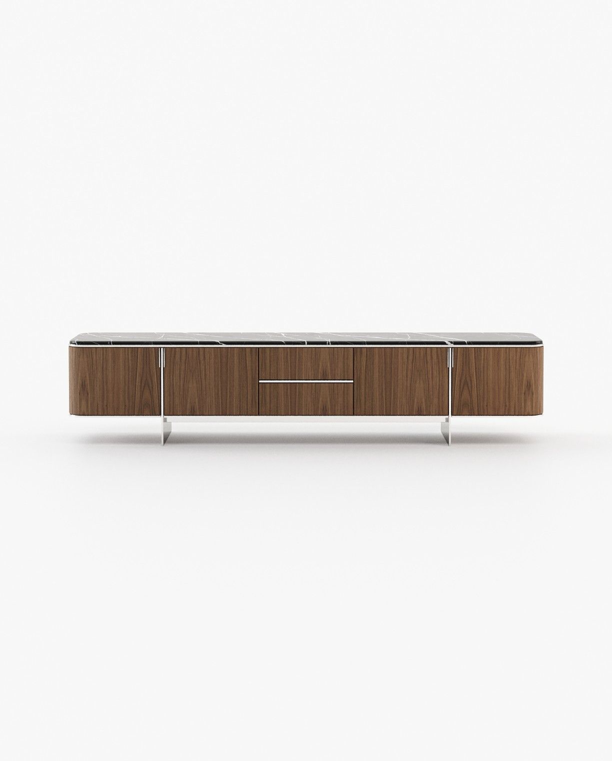 Laskasas DEAN Media Unit Walnut Veneer Matte - Araco Interiors