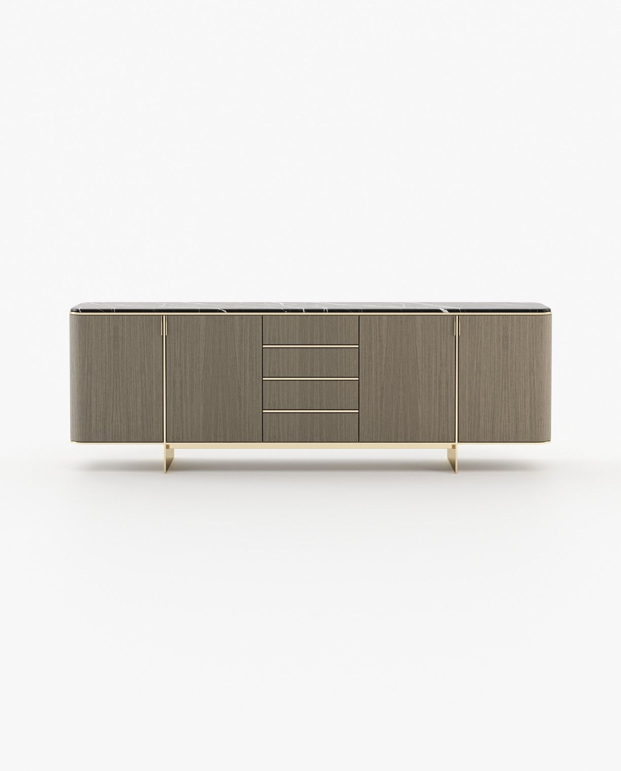 Laskasas DEAN Sideboard Aged Oak Veneer Matte - Araco Interiors